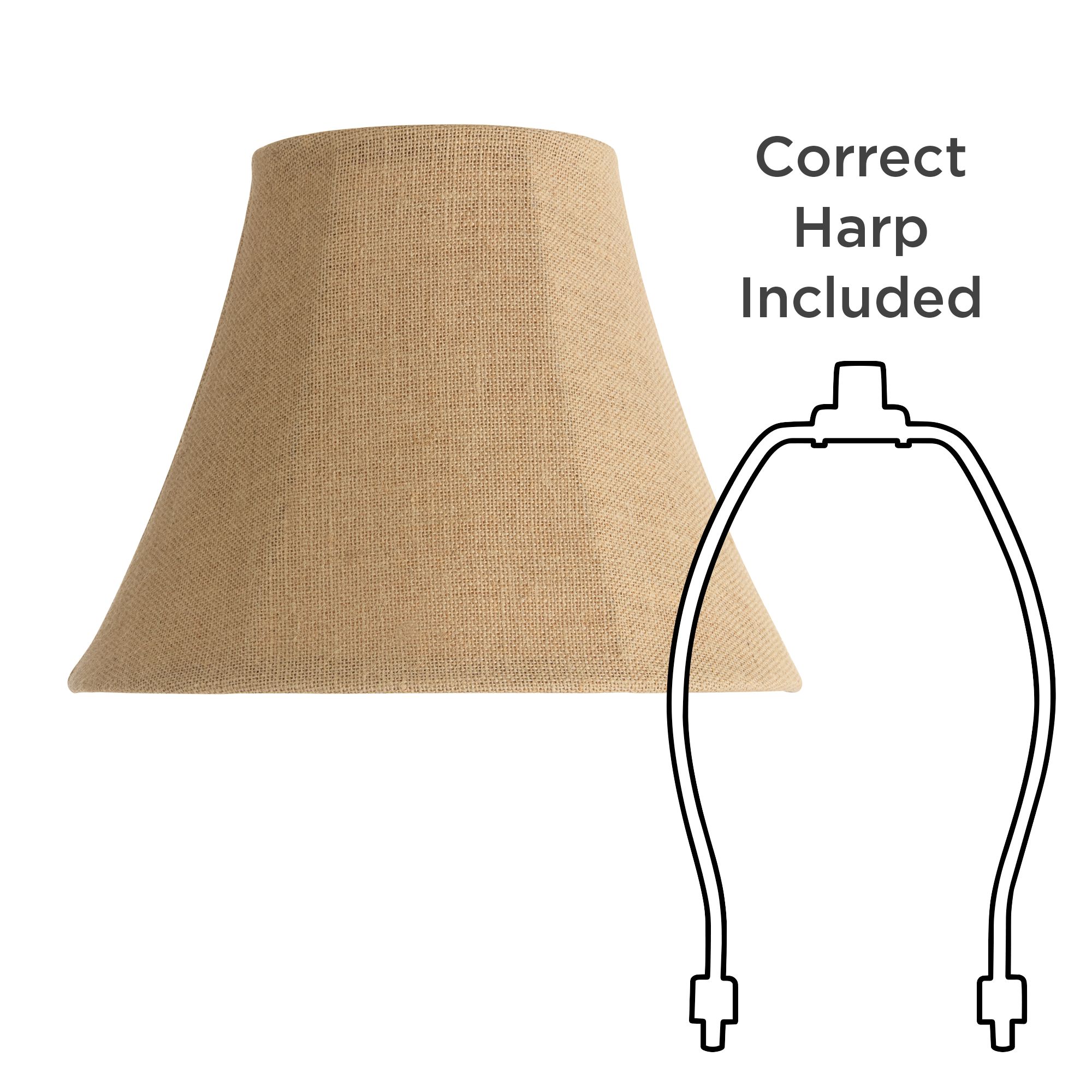 Springcrest Morel Natural Burlap Medium Bell Lamp Shade 7x14x11 (Spider)