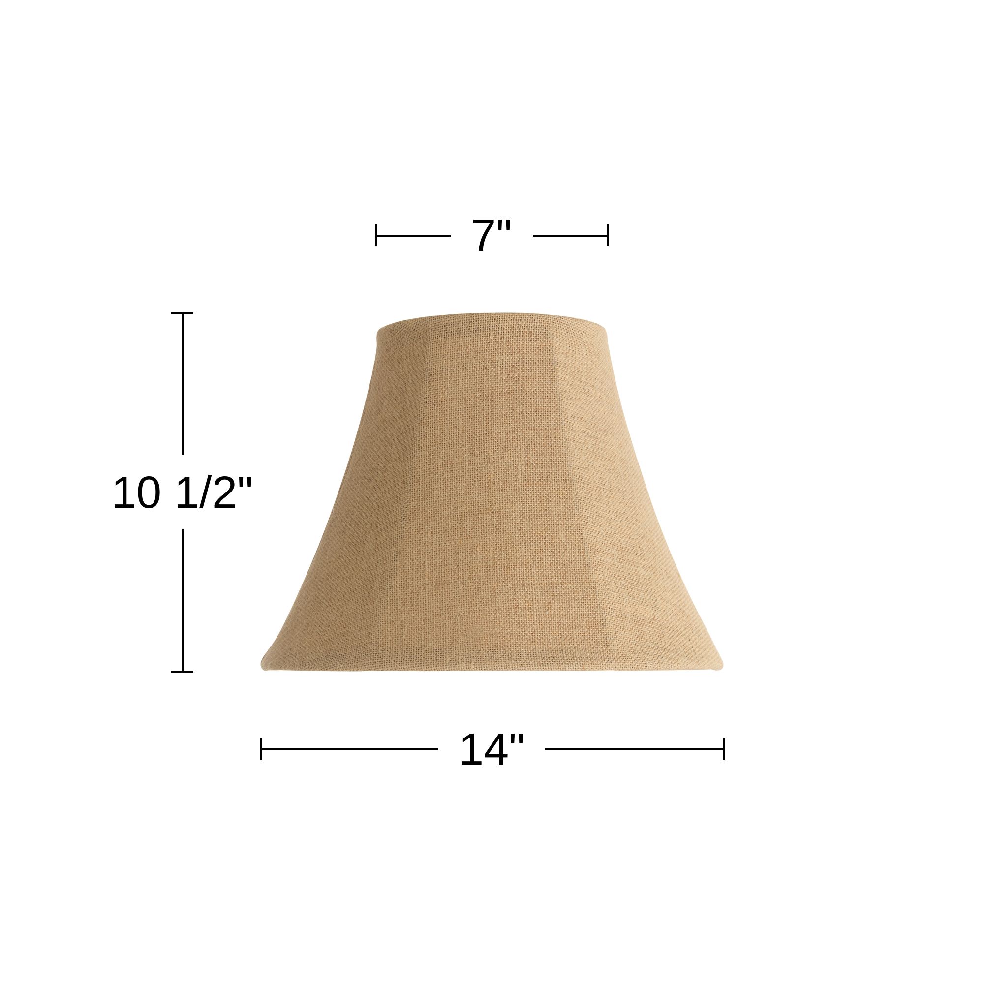 Springcrest Morel Natural Burlap Medium Bell Lamp Shade 7x14x11 (Spider)