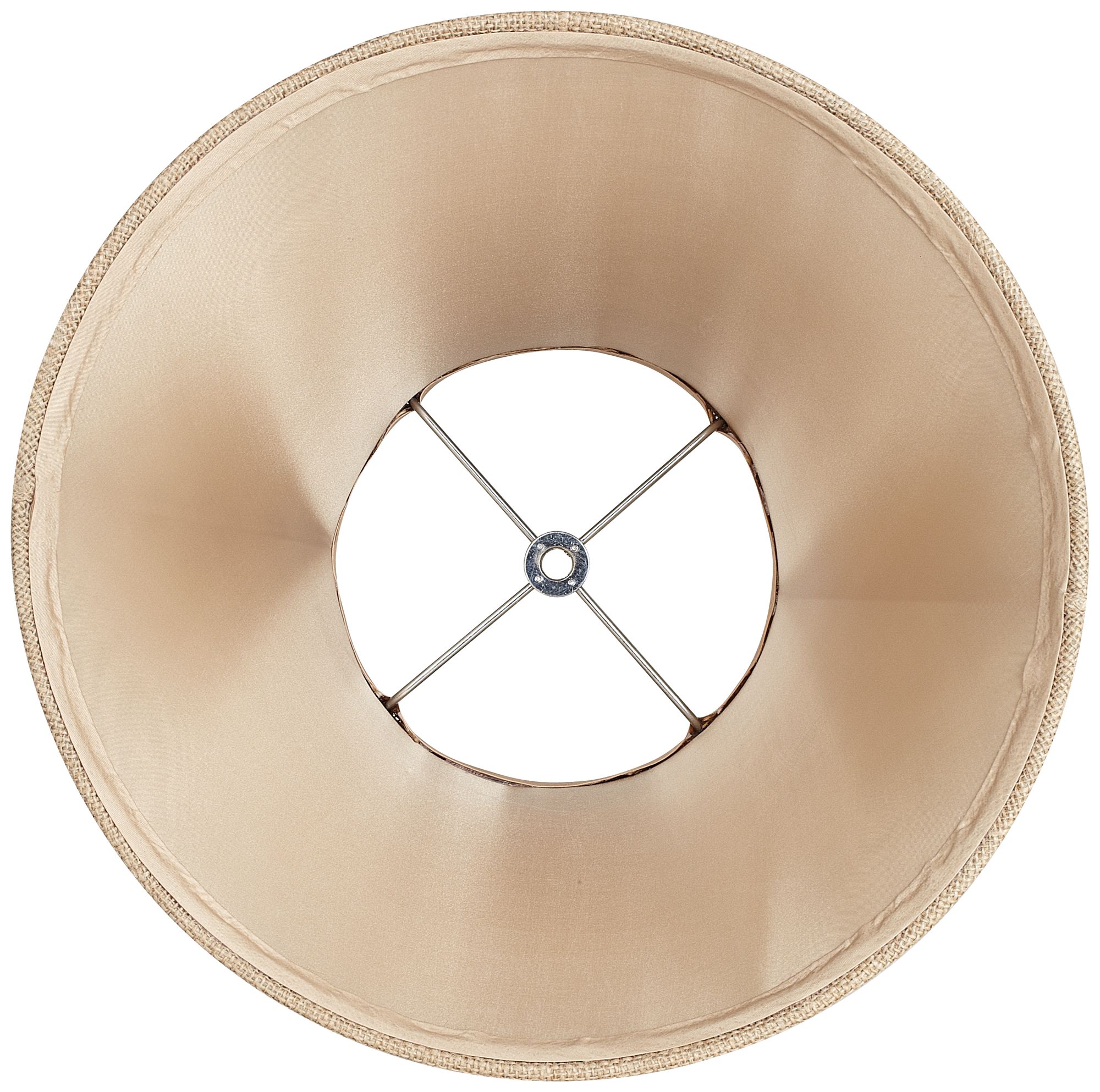 Image 4 Springcrest Morel Natural Burlap Medium Bell Lamp Shade 7x14x11 (Spider) more views