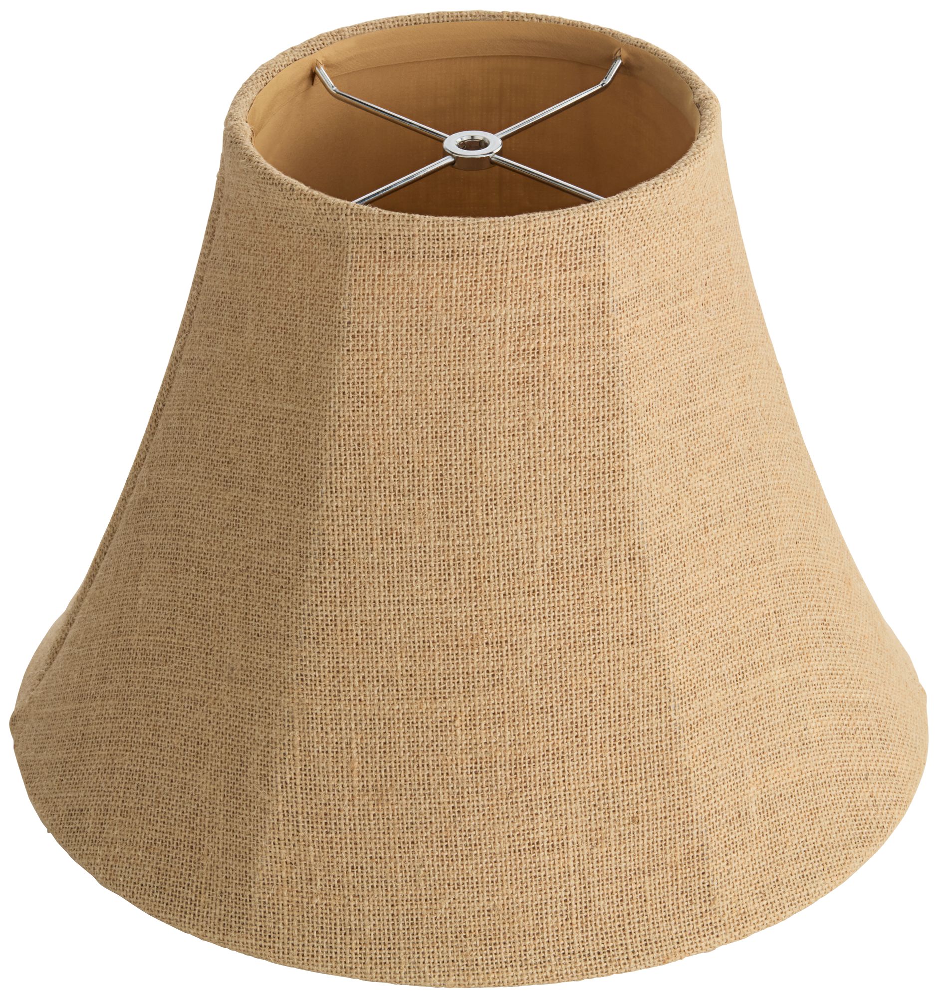 Springcrest Morel Natural Burlap Medium Bell Lamp Shade 7x14x11 (Spider)