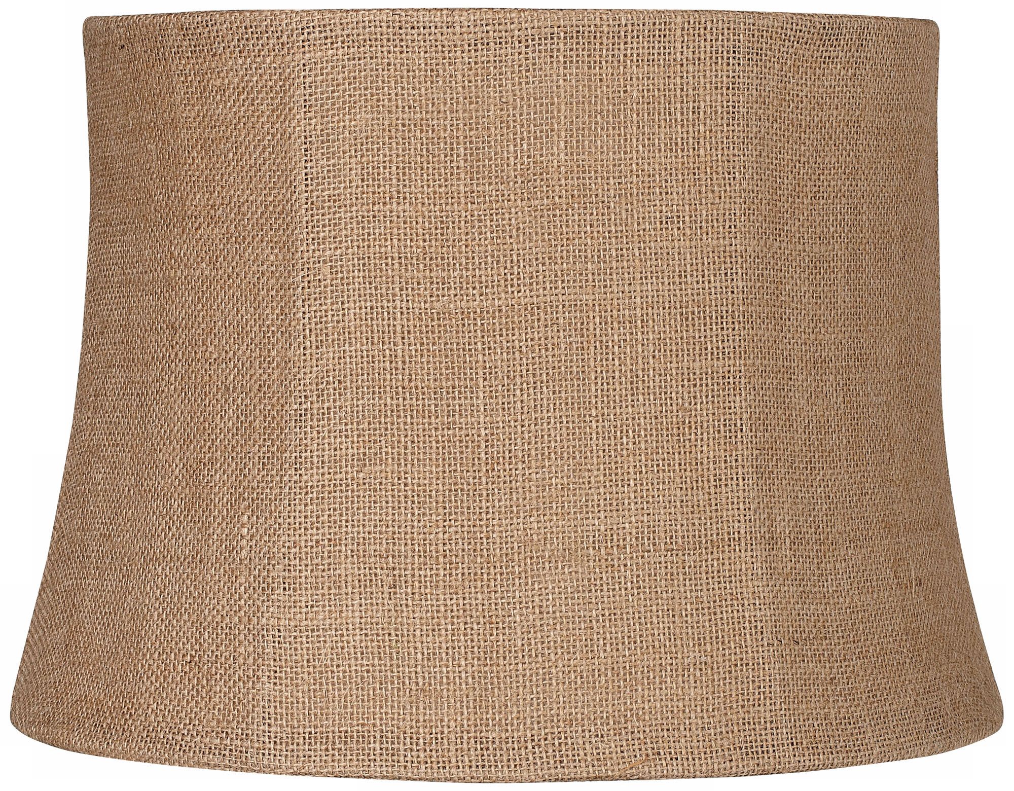 Springcrest Morel Natural Burlap Medium Drum Lamp Shade 12x14x10 (Spider)