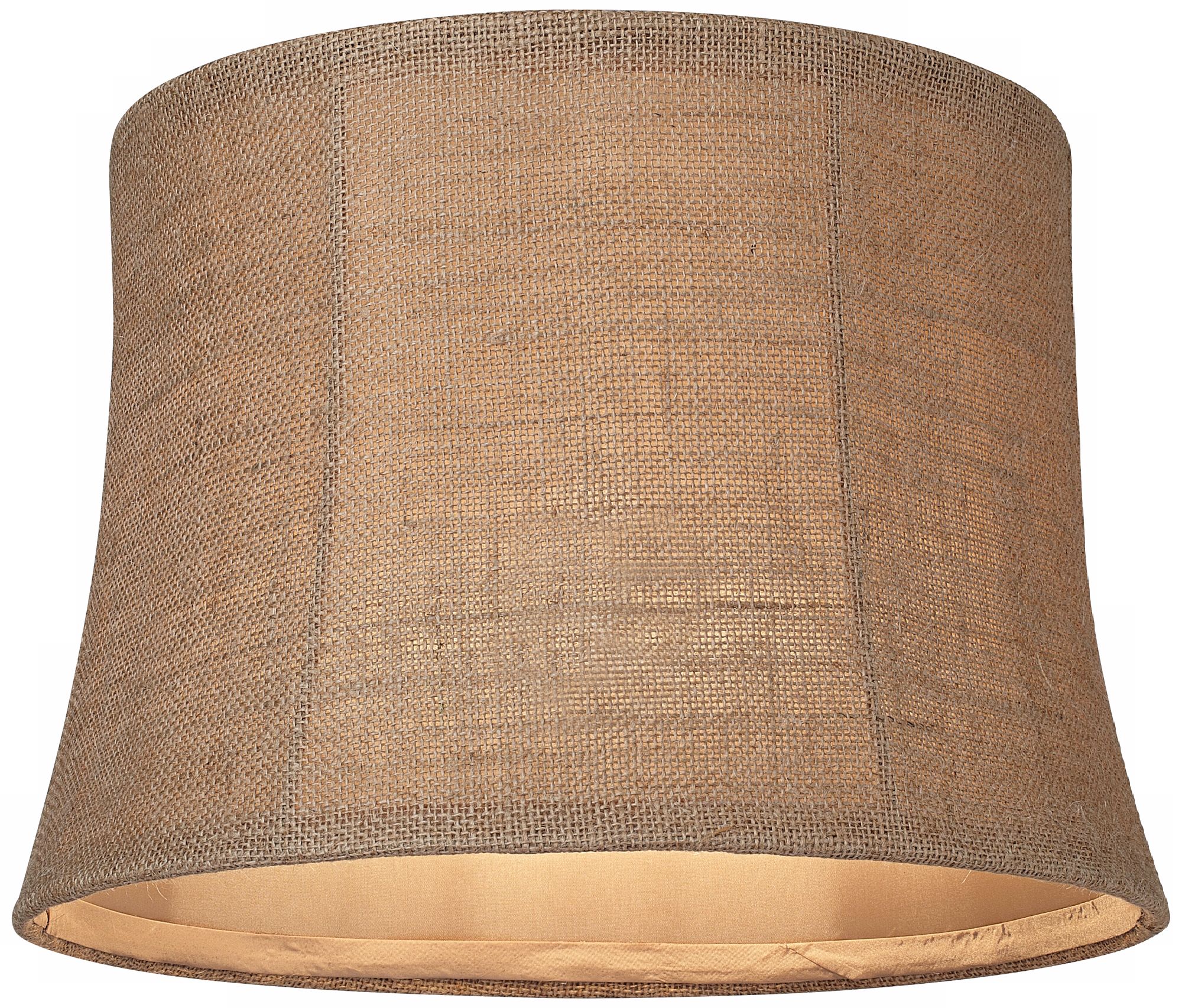 Image 2 Springcrest Morel Natural Burlap Medium Drum Lamp Shade 12x14x10 (Spider) more views