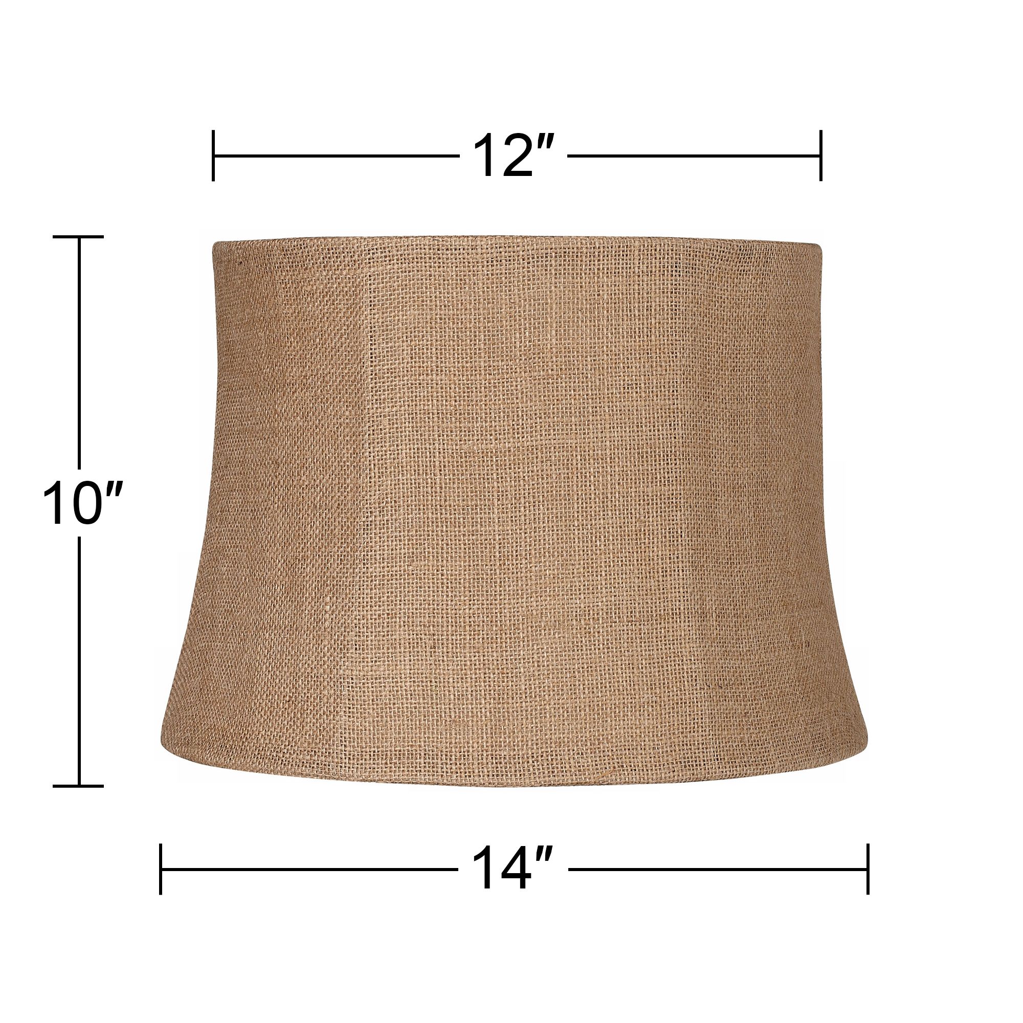 Image 6 Springcrest Morel Natural Burlap Medium Drum Lamp Shade 12x14x10 (Spider) more views