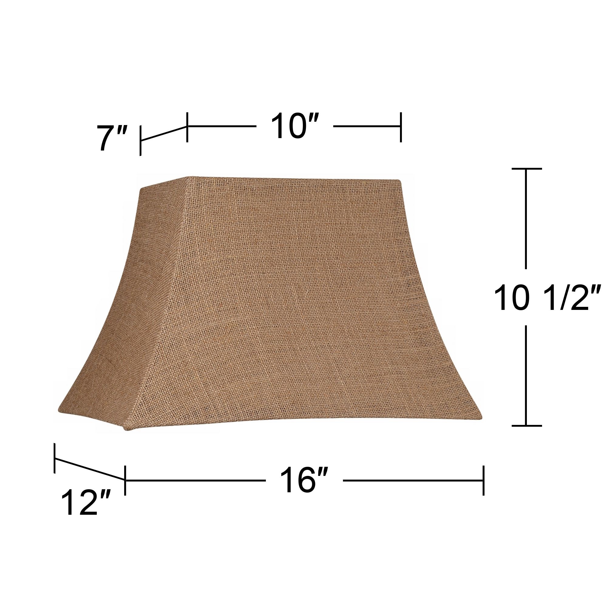 Image 4 Springcrest Morel Natural Burlap Rectangle Shade 7/10x12/16x11 (Spider) more views