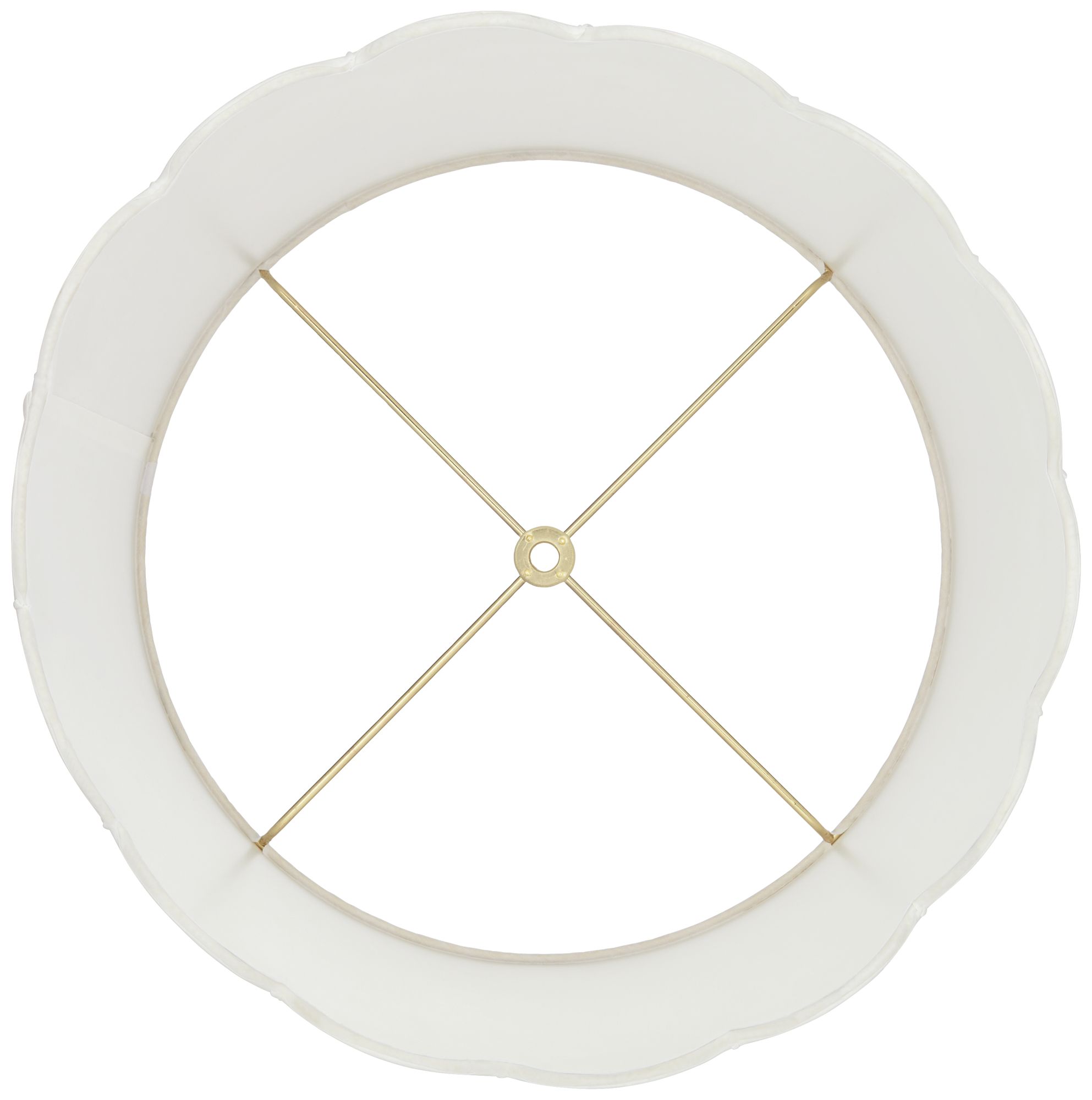 Image 5 Springcrest Morgan White Scallop Bottom Empire Lamp Shade 13x15x11 (Spider) more views