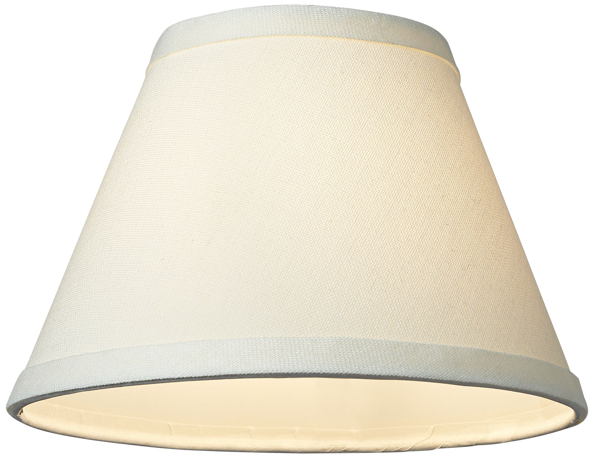 Image 3 Springcrest Morrissy Cream Linen Chandelier Clip Shade 3.5x7x5 (Clip-On) more views