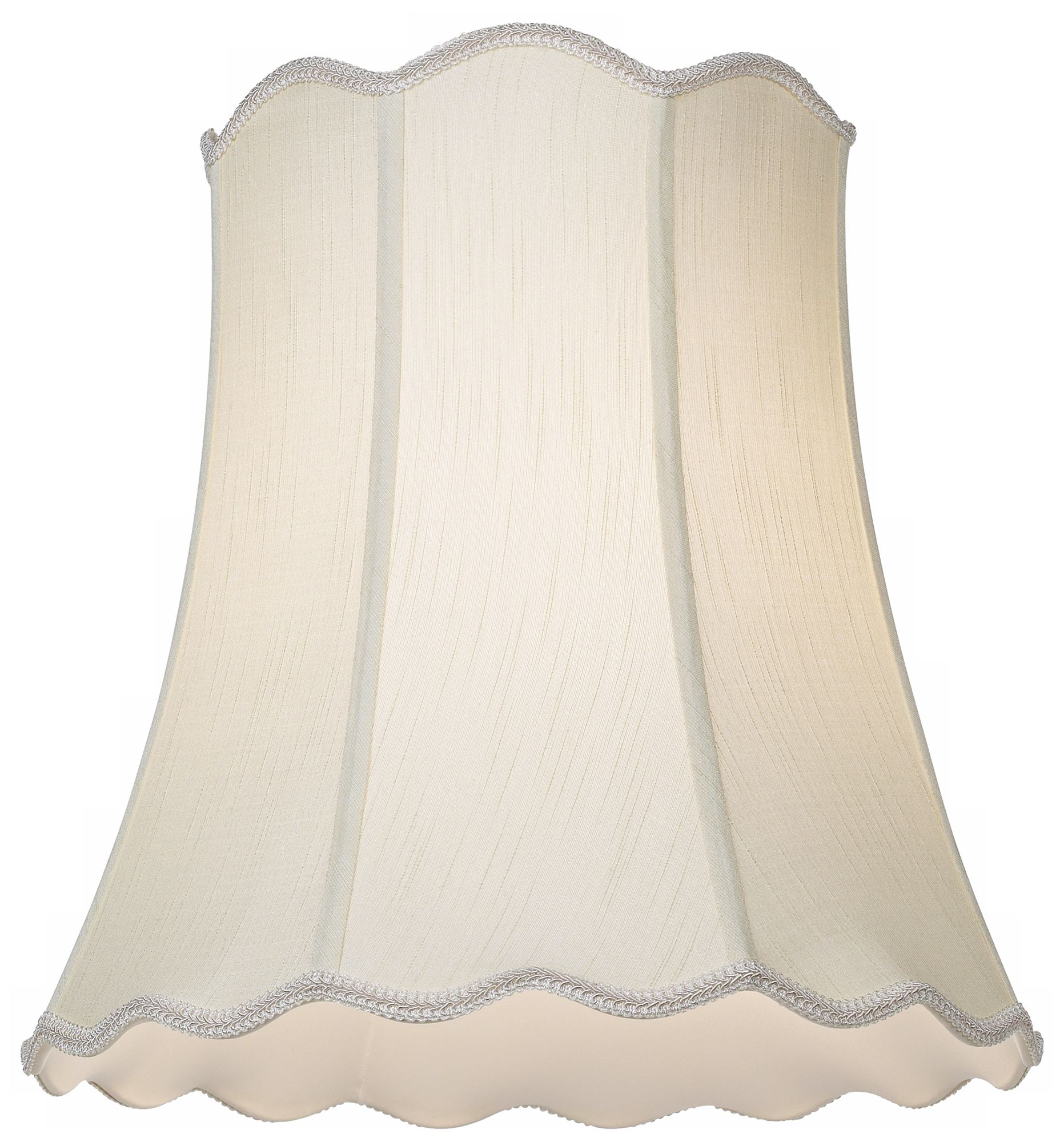 Image 4 Springcrest Morton Creme Scallop Bell Lamp Shade 12x18x18 (Spider) more views