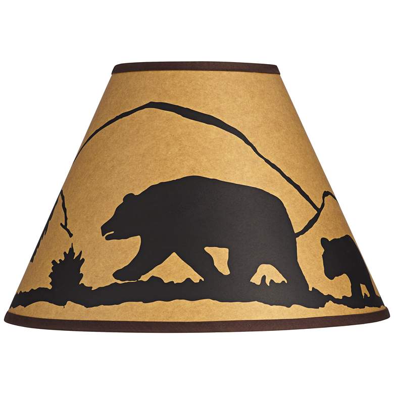 Image 1 Springcrest Mountain Bear Brown Paper Empire Shade 6x14x10 (Spider)