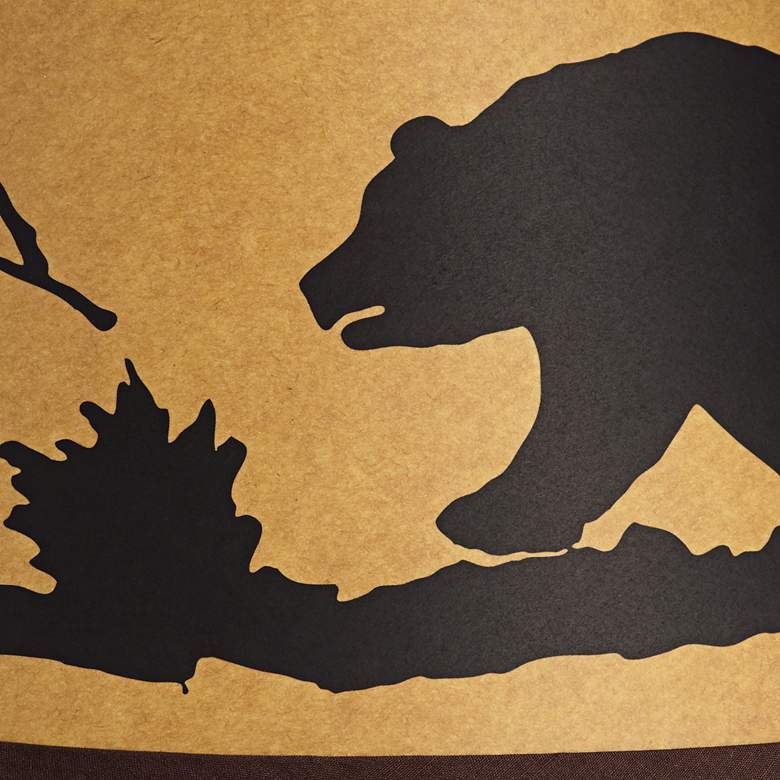 Image 2 Springcrest Mountain Bear Brown Paper Empire Shade 6x14x10 (Spider) more views