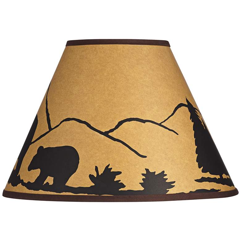 Image 4 Springcrest Mountain Bear Brown Paper Empire Shade 6x14x10 (Spider) more views