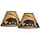 Springcrest Mountain Bear Set of 2 Brown Empire Shades 6x14x10 (Spider)