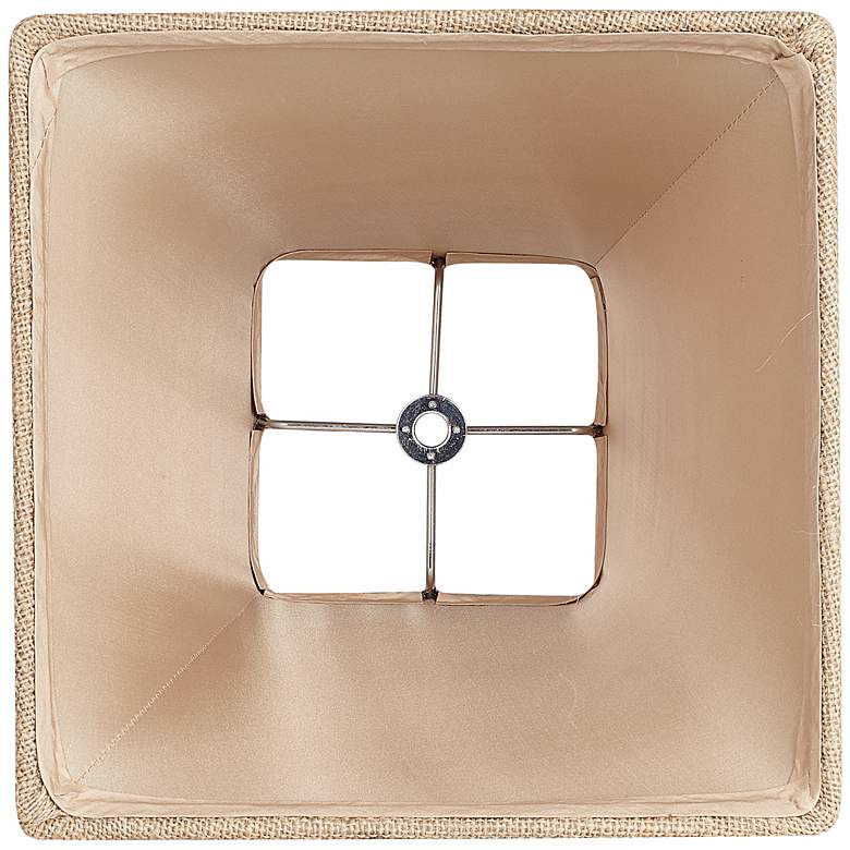 Image 3 Springcrest Moxie Burlap Square Lamp Shade 5.25x10x9 (Spider) more views