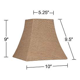 Image5 of Springcrest Moxie Burlap Square Lamp Shade 5.25x10x9 (Spider) more views