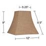 5_Springcrest Moxie Burlap Square Lamp Shade 5.25x10x9 (Spider) more views