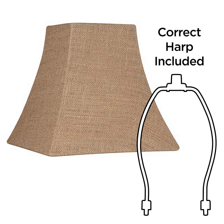 Image 6 Springcrest Moxie Burlap Square Lamp Shade 5.25x10x9 (Spider) more views