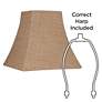6_Springcrest Moxie Burlap Square Lamp Shade 5.25x10x9 (Spider) more views