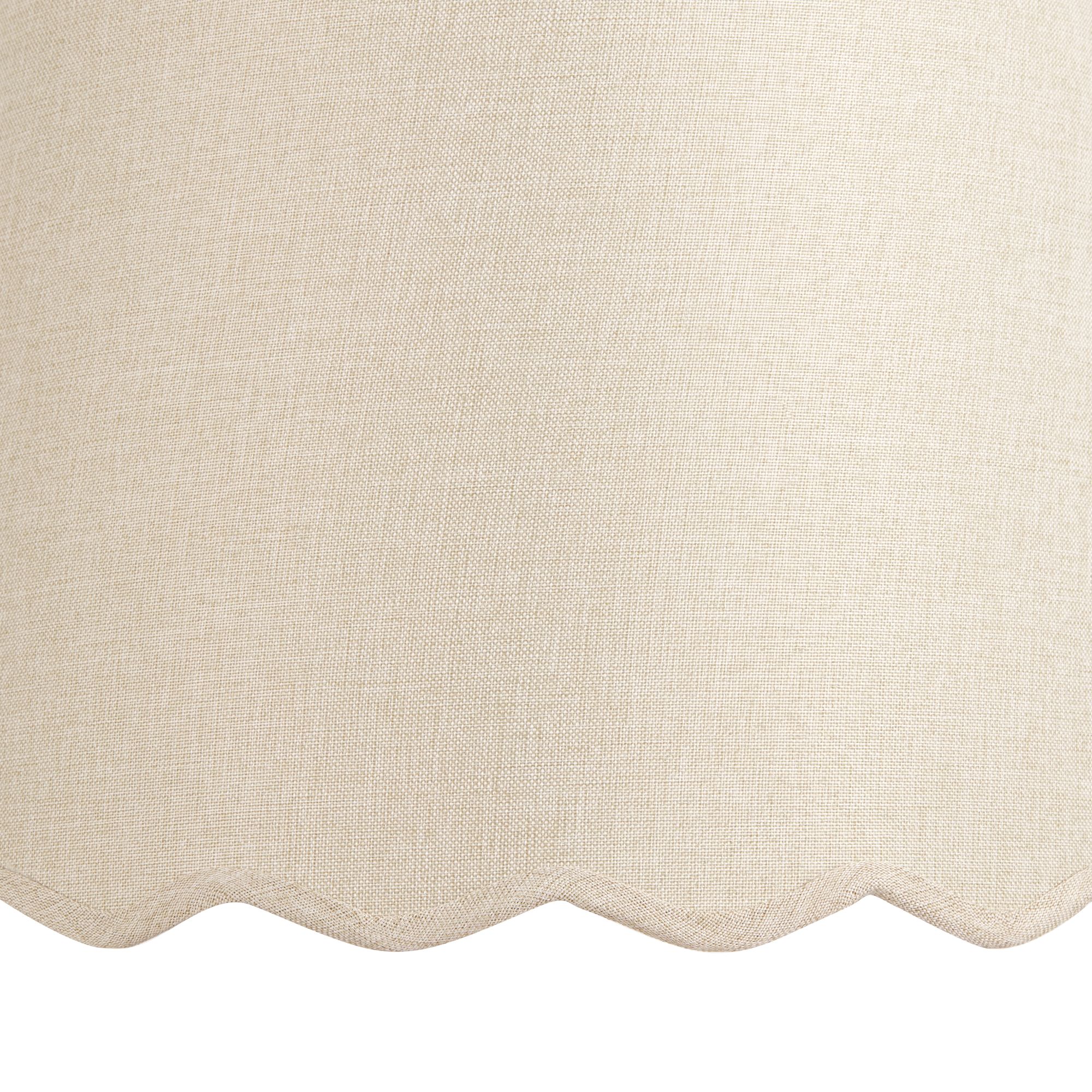 Image 2 Springcrest Mylie Cream Scallop Drum Shade 13x15x11x11 (Spider) Set of 2 more views