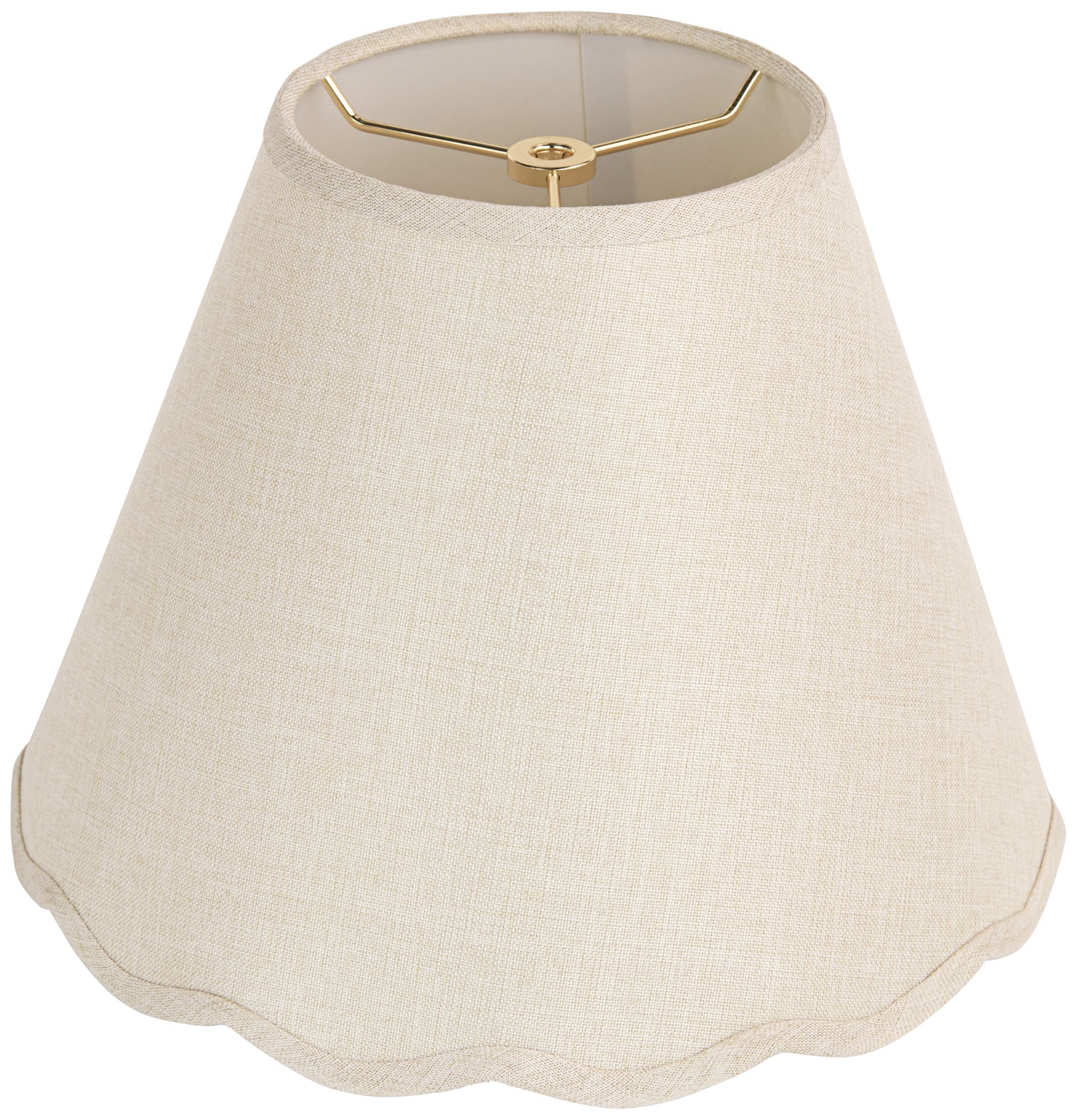 Image 5 Springcrest Mylie Cream Scallop Empire Shade 6x12x9.5x9 (Spider) Set of 2 more views