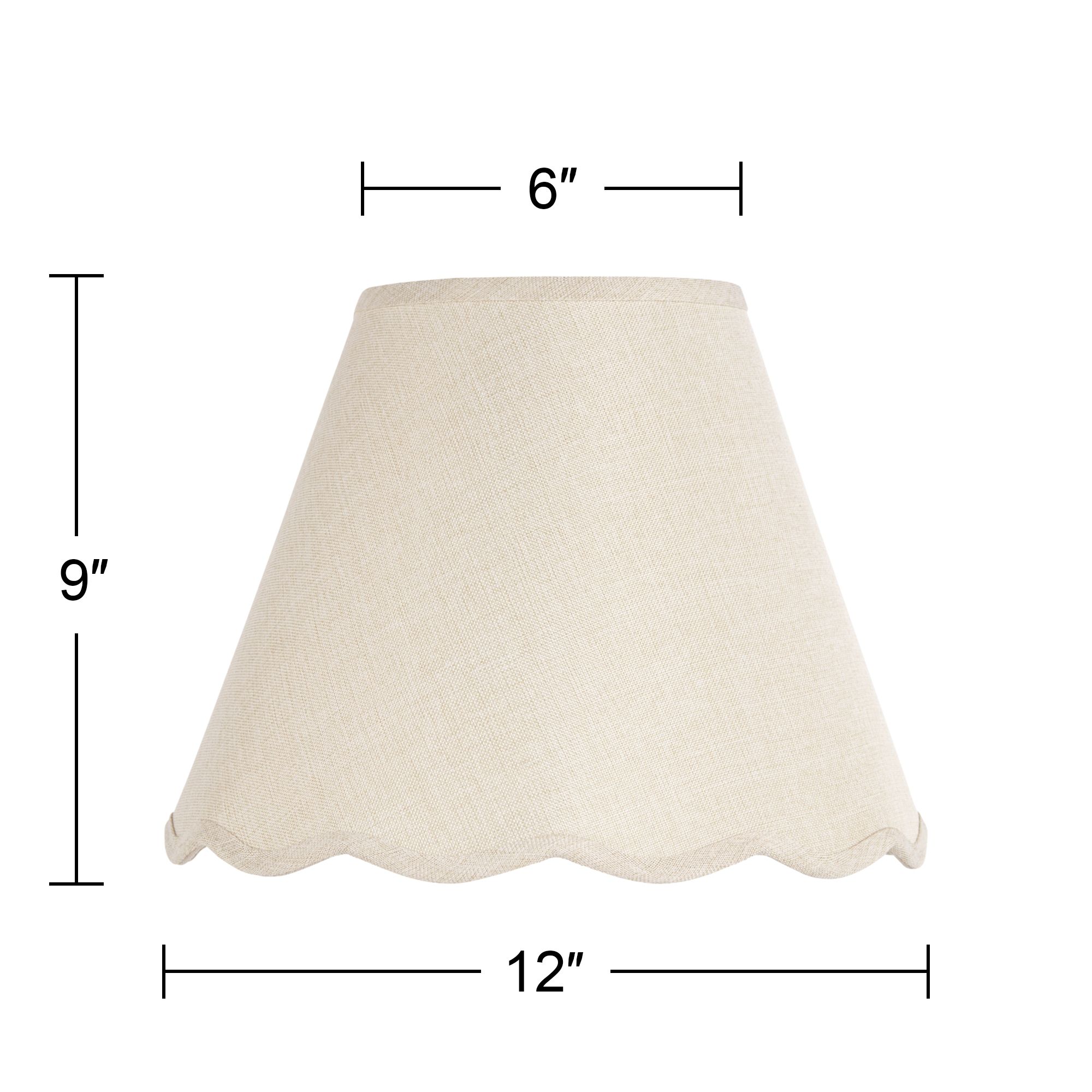 Springcrest Mylie Cream Scallop Empire Shade 6x12x9.5x9 (Spider) Set of 2