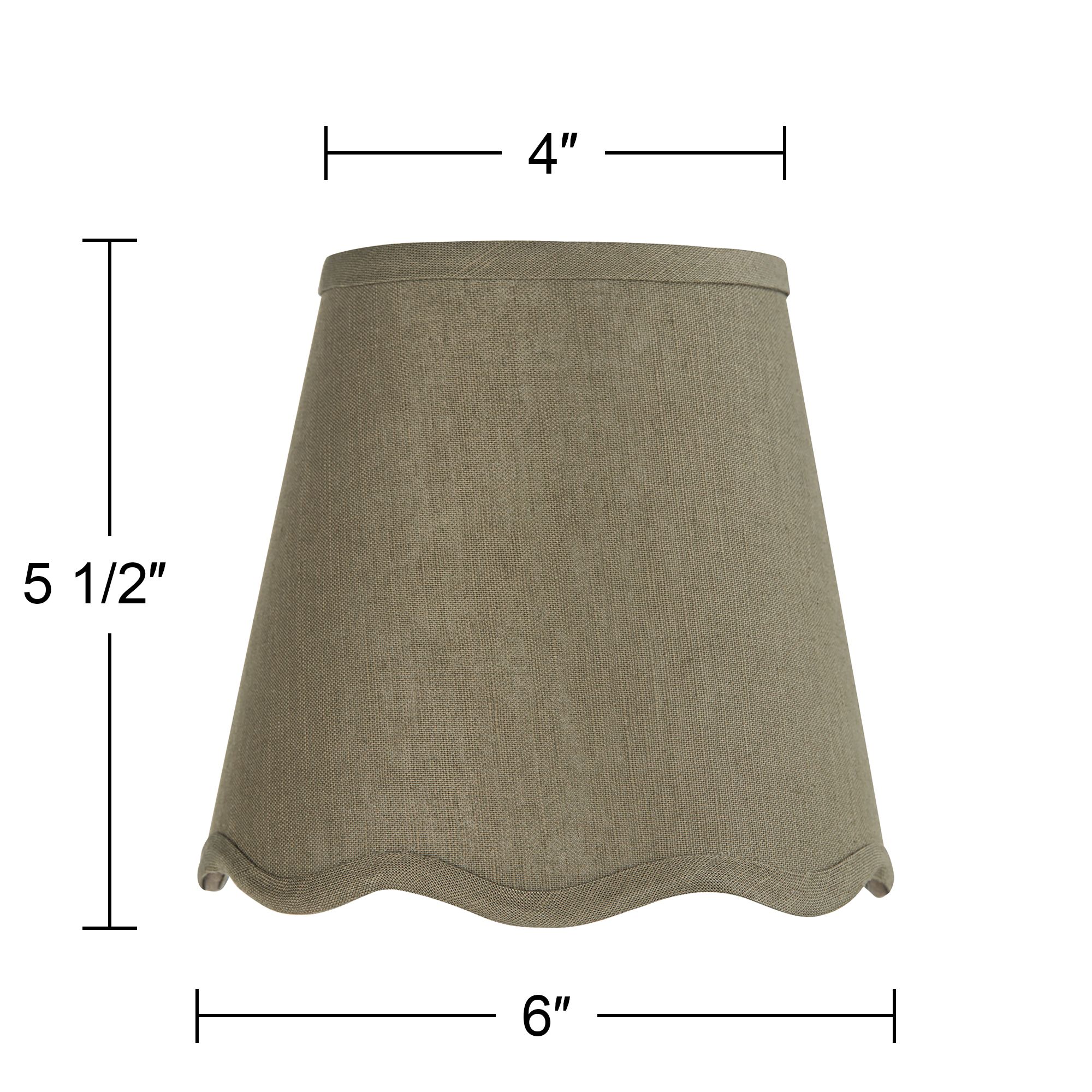 Springcrest Mylie Dark Sage Empire Lamp Shade 4x6x5.5 (Clip-On) Set of 8