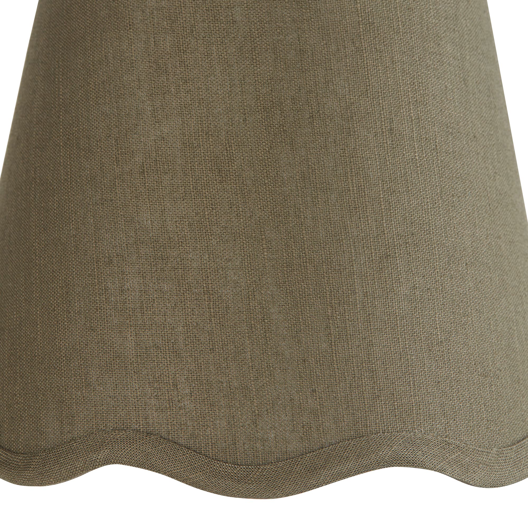 Image 2 Springcrest Mylie Dark Sage Scallop Empire Lamp Shade 4x6x5.5 (Clip-On) more views