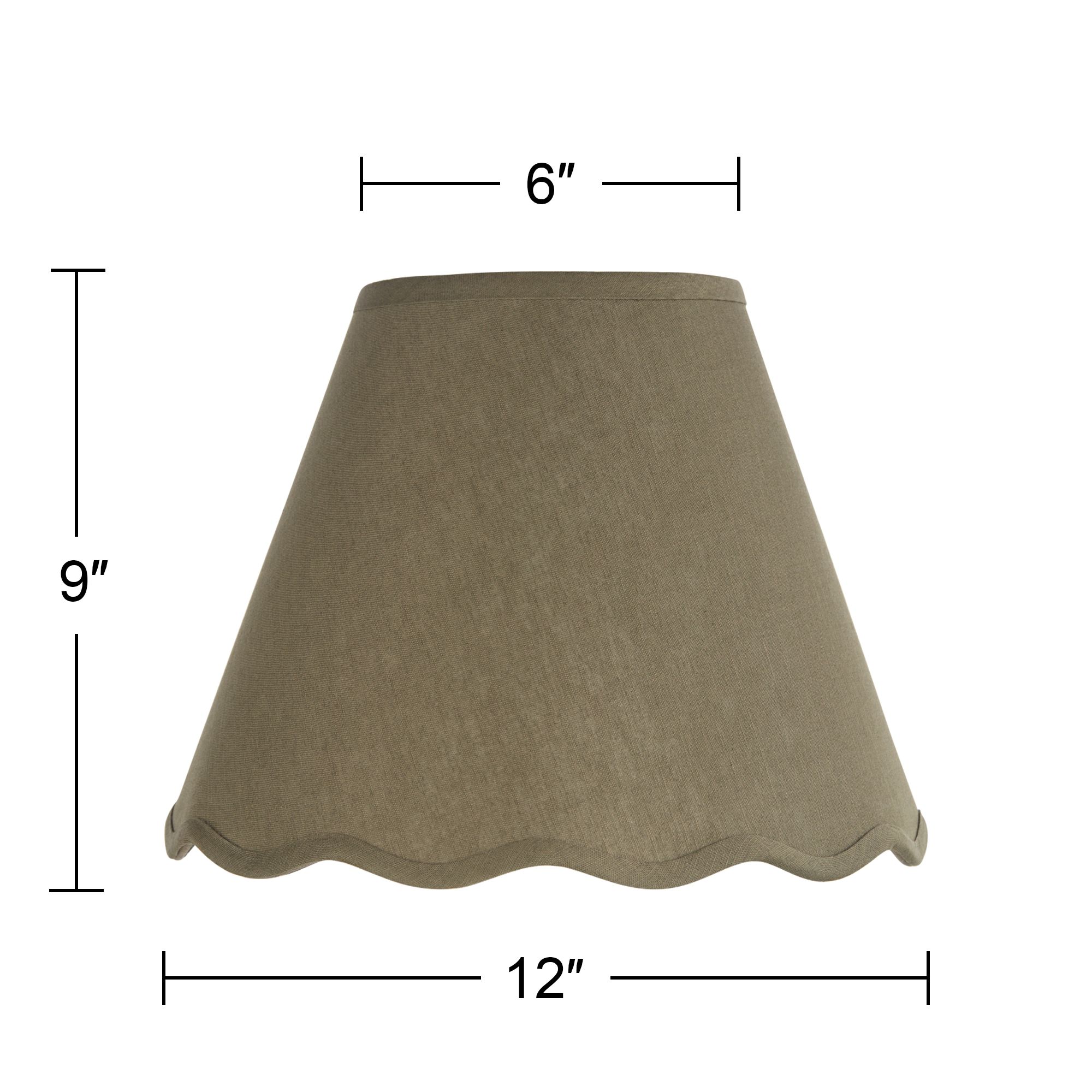 Springcrest Mylie Dark Sage Scallop Empire Shade 6x12x9.5x9 (Spider) 2 Set