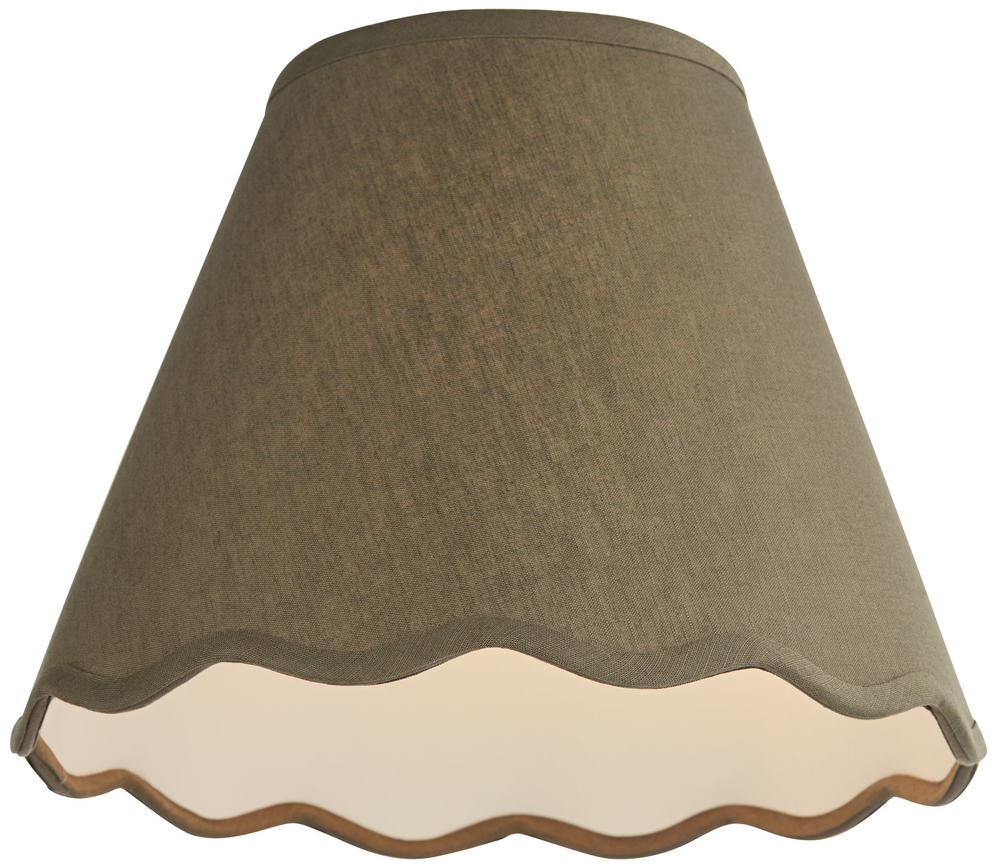 Image 3 Springcrest Mylie Dark Sage Scallop Empire Shade 6x12x9.5x9 (Spider) more views