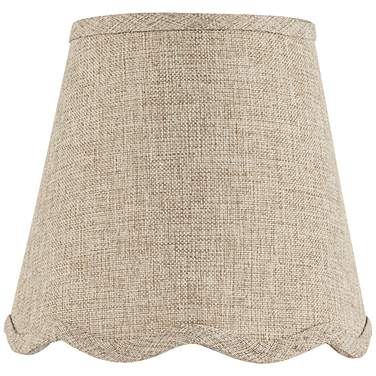 Springcrest Mylie Fawn Beige Scallop Lamp Shade 4x6x5.5 (Clip-On)
