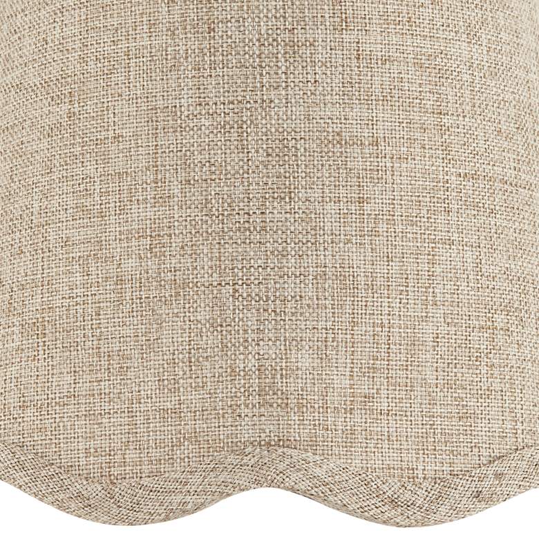 Image 2 Springcrest Mylie Fawn Beige Scallop Lamp Shade 4x6x5.5 (Clip-On) more views
