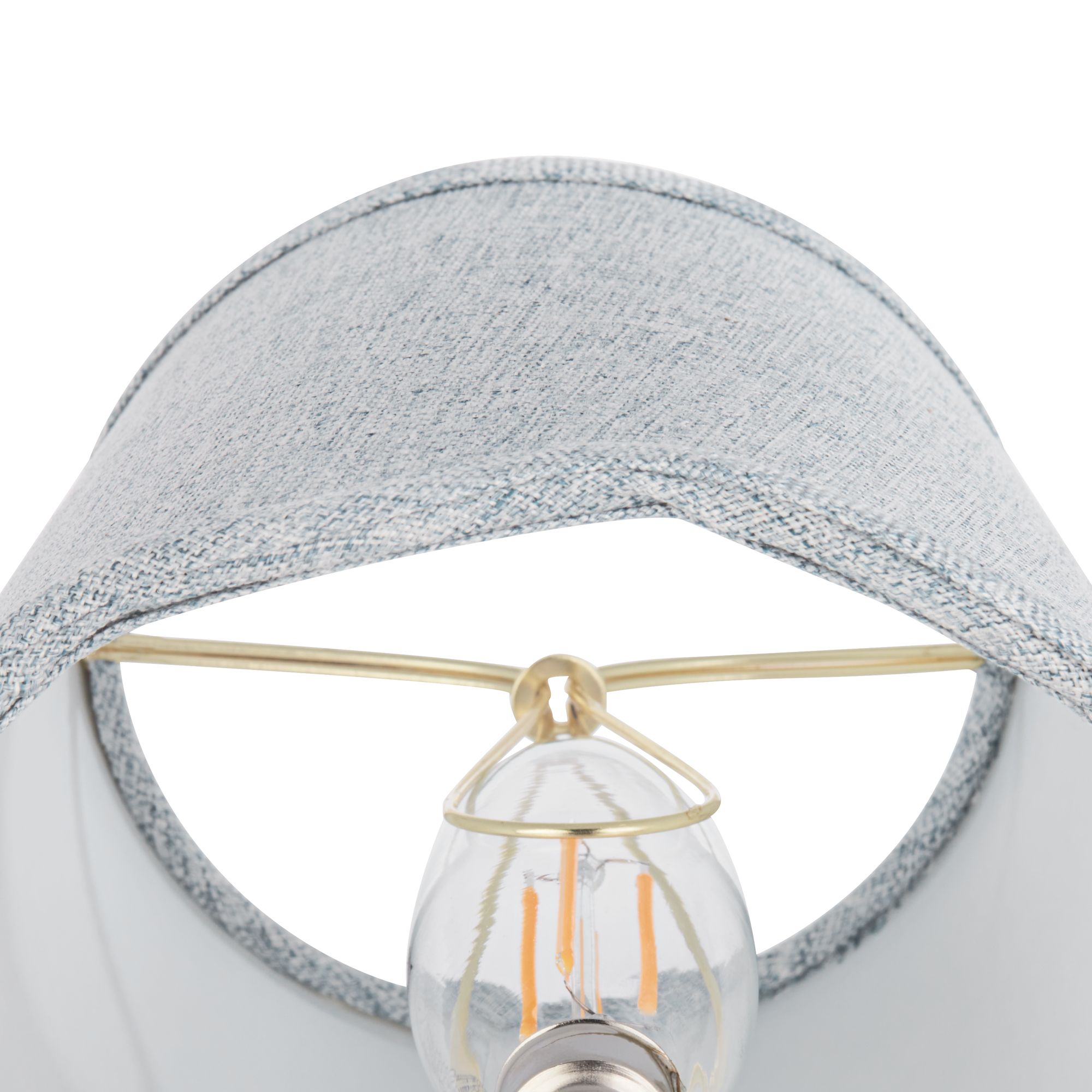 Image 3 Springcrest Mylie Gray Scallop Empire Lamp Shade 4x6x5.5 (Clip-On) Set of 2 more views