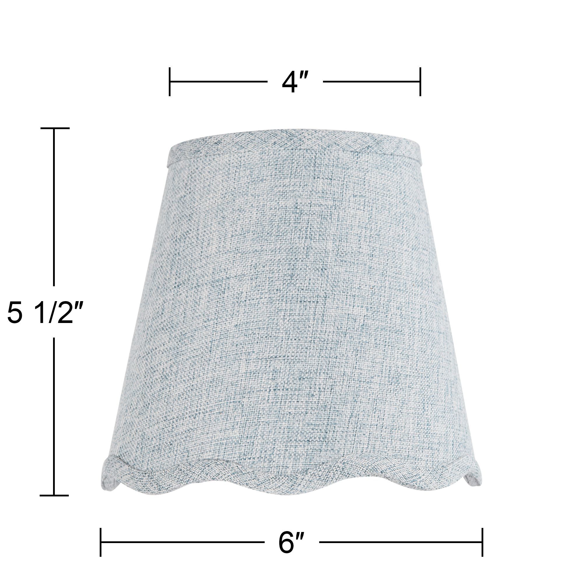Springcrest Mylie Gray Scallop Empire Lamp Shade 4x6x5.5 (Clip-On) Set of 8