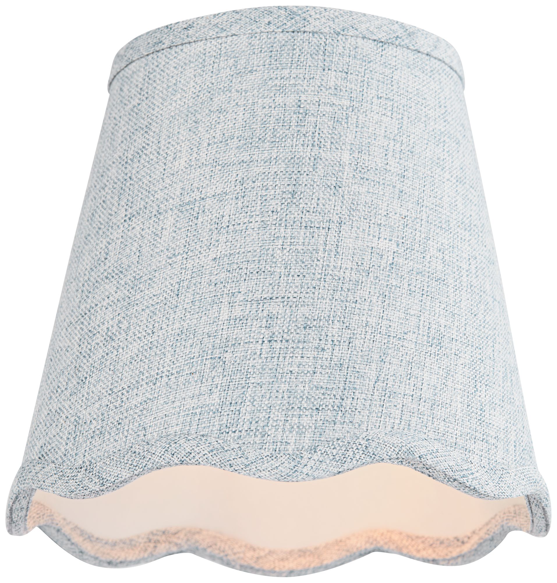 Image 4 Springcrest Mylie Gray Scallop Empire Lamp Shade 4x6x5.5 (Clip-On) more views