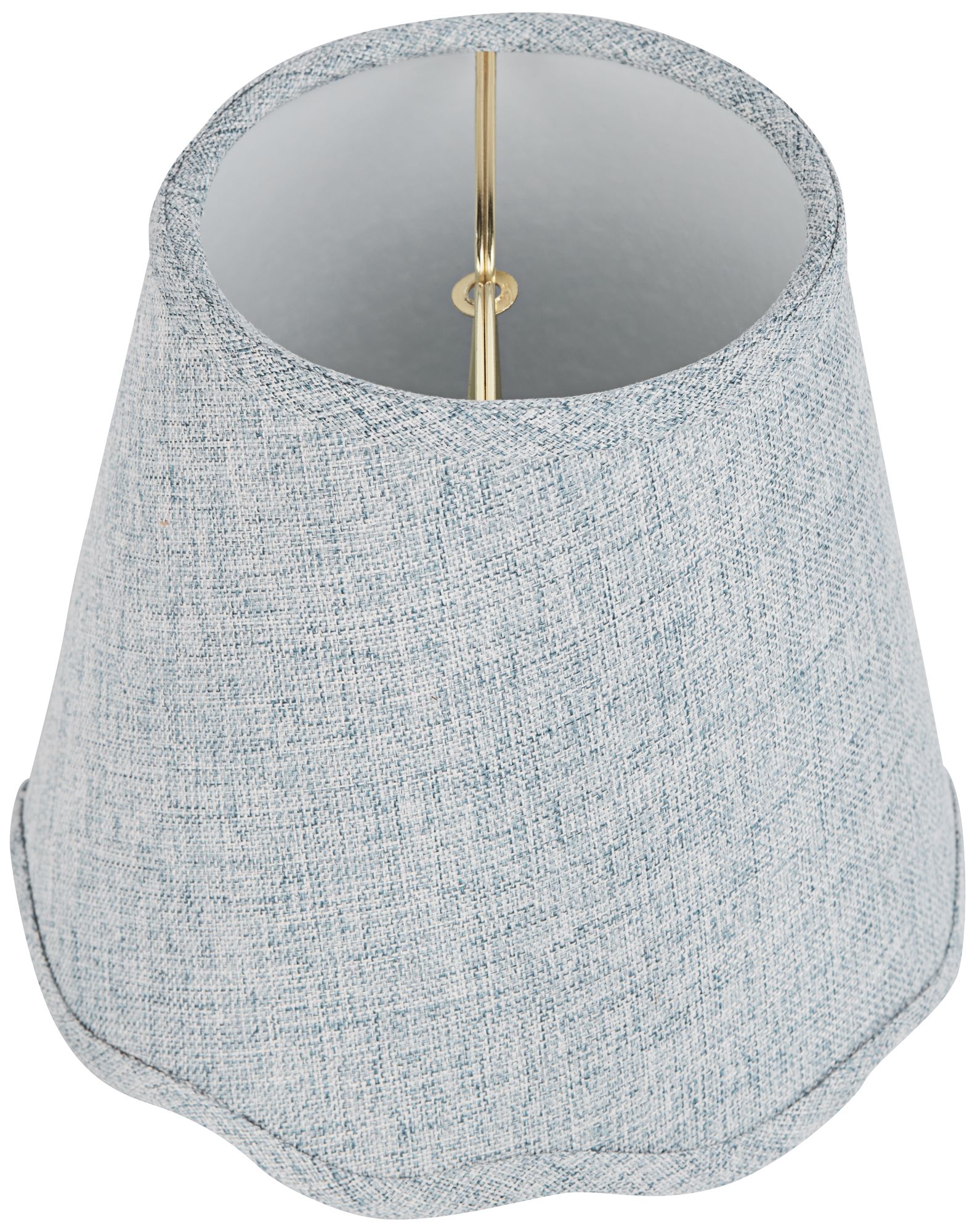 Image 5 Springcrest Mylie Gray Scallop Empire Lamp Shade 4x6x5.5 (Clip-On) more views