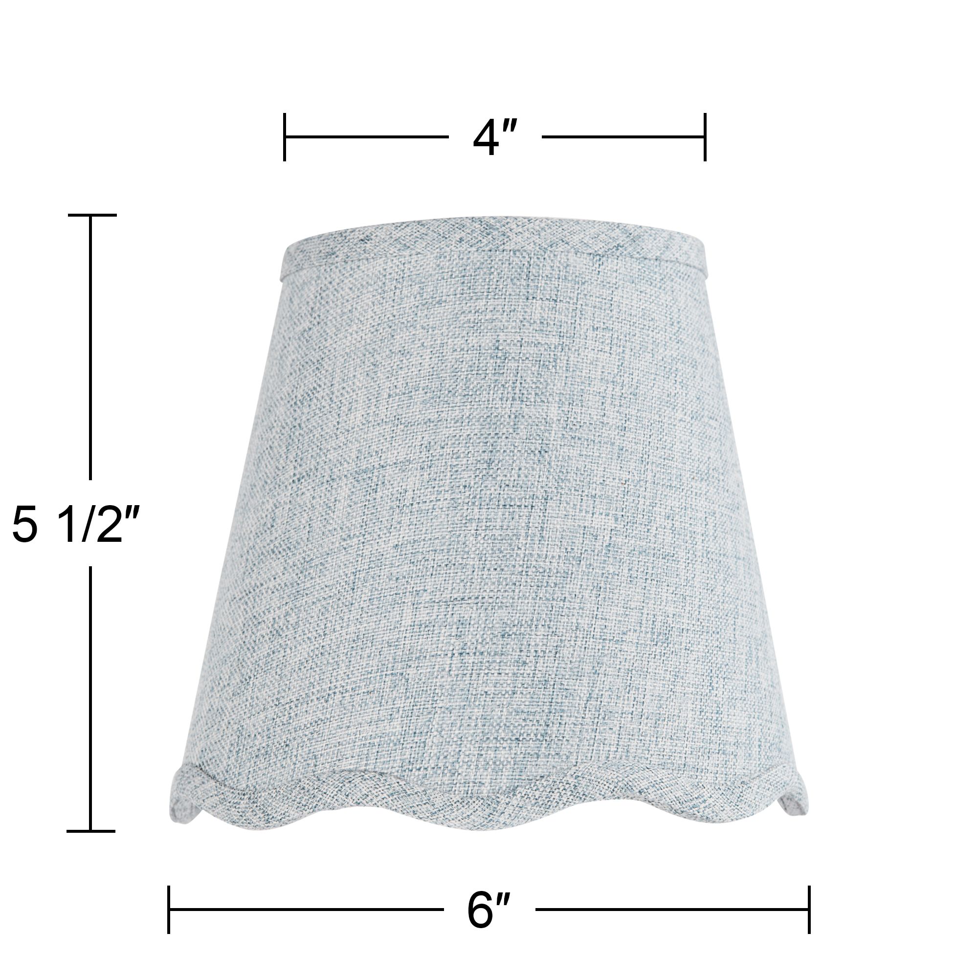 Image 7 Springcrest Mylie Gray Scallop Empire Lamp Shade 4x6x5.5 (Clip-On) more views