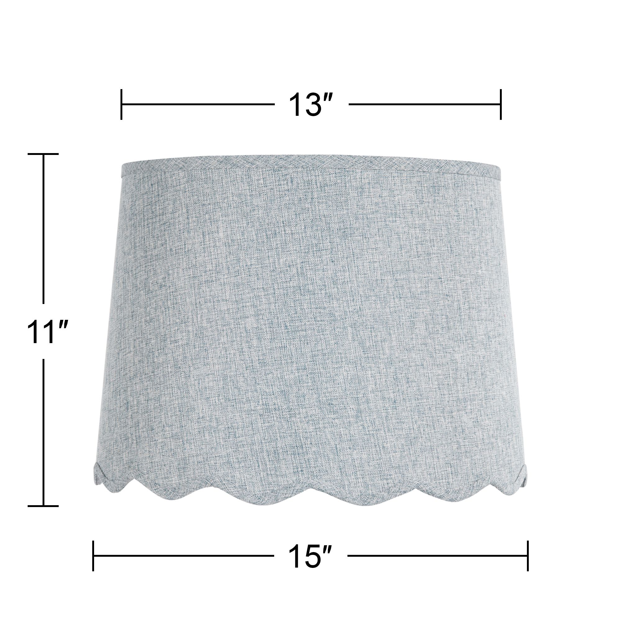 Springcrest Mylie Gunsmoke Scallop Drum Shade 13x15x11x11 (Spider) 2 Set