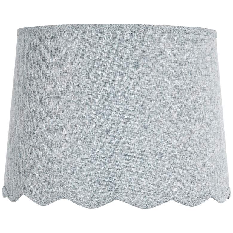 Springcrest Shade Springcrest Mylie Gunsmoke Scallop Drum Shade 13x15x11x11 (Spider ...