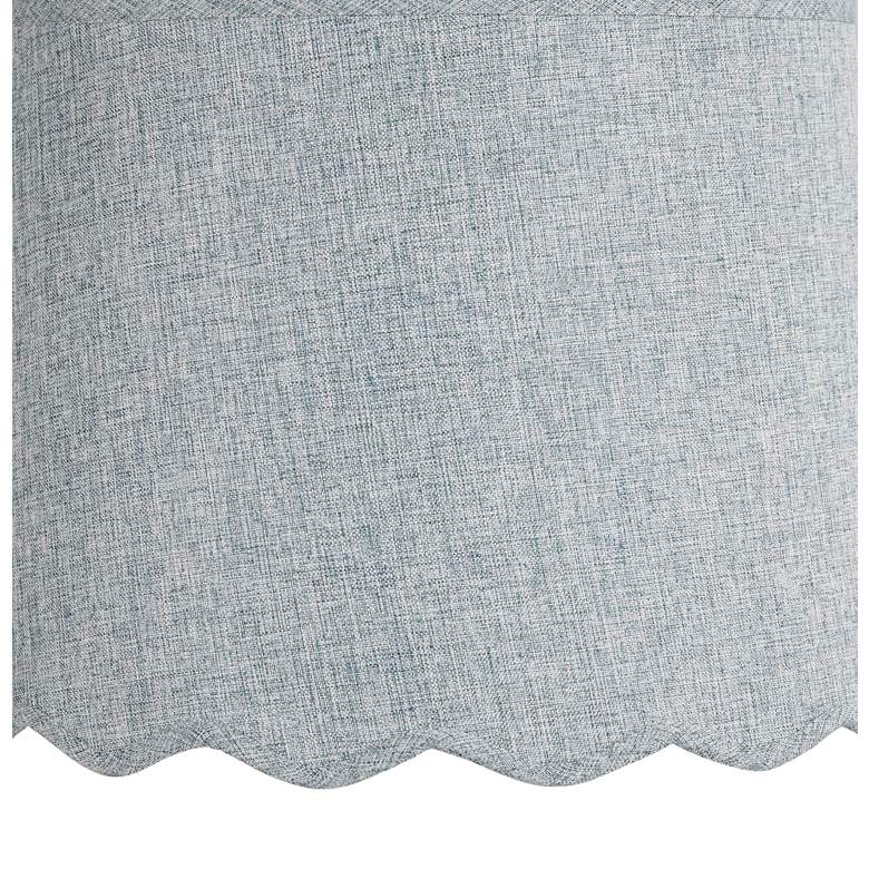 Springcrest Shade Springcrest Mylie Gunsmoke Scallop Drum Shade 13x15x11x11 (Spider ...