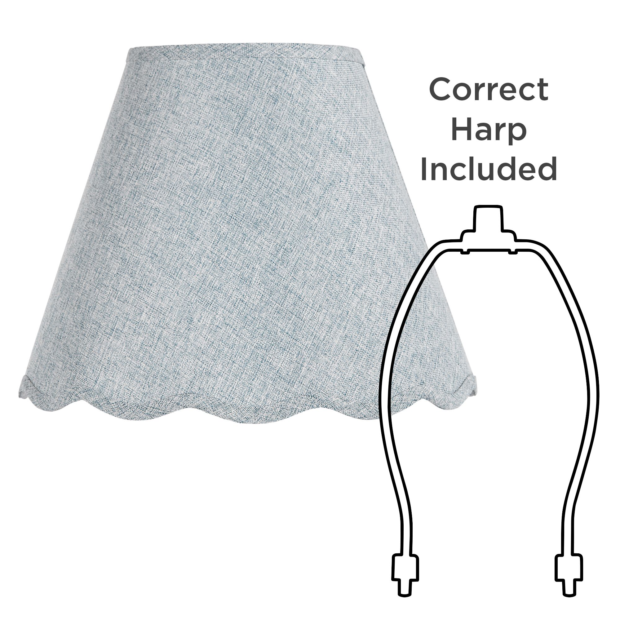 Image 6 Springcrest Mylie Gunsoke Scallop Empire Shade 6x12x9.5x9 (Spider) more views