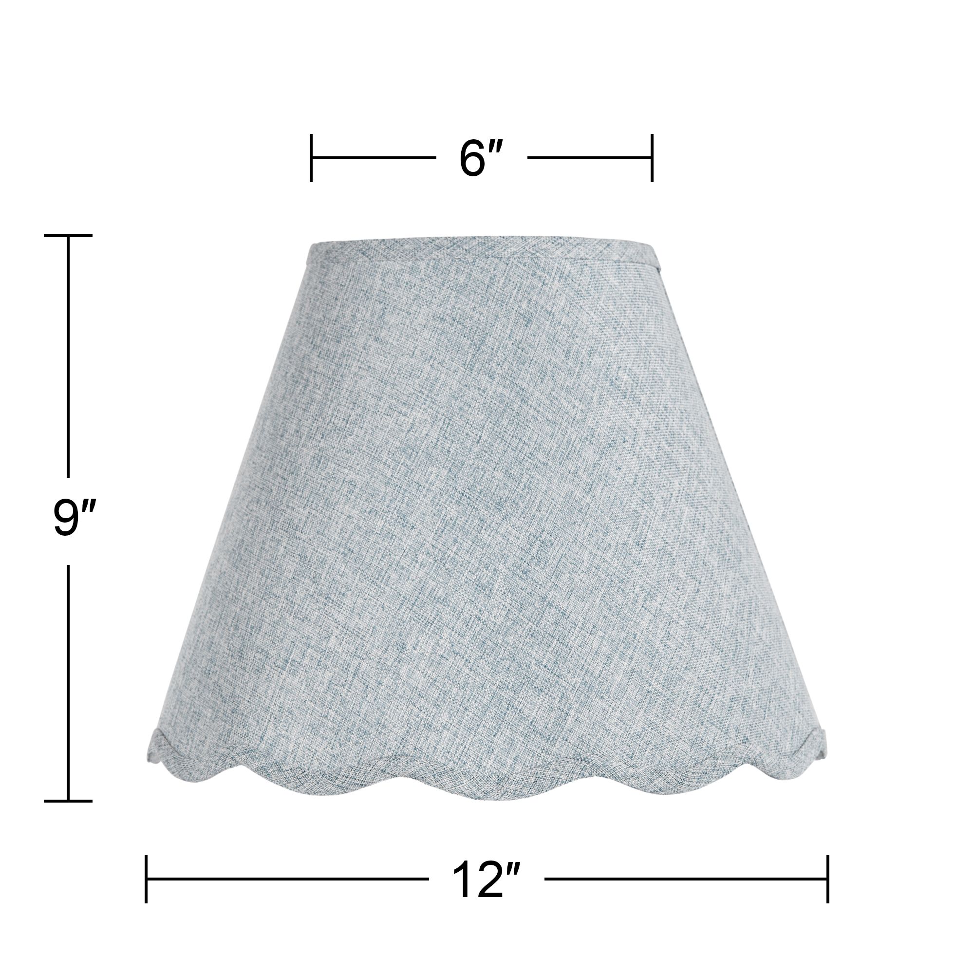 Image 7 Springcrest Mylie Gunsoke Scallop Empire Shade 6x12x9.5x9 (Spider) more views