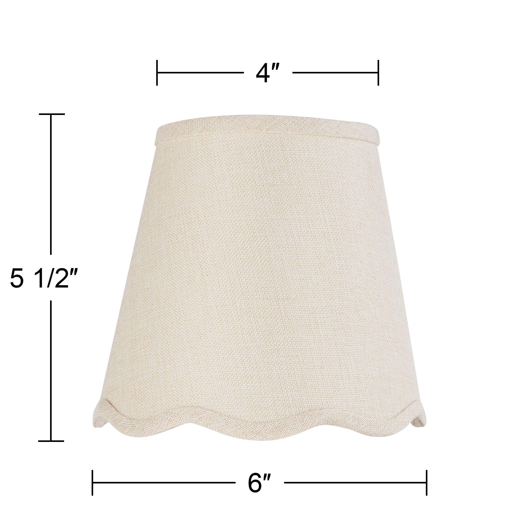 Springcrest Mylie Off-White Empire Lamp Shade 4x6x5.5 (Clip-On) Set of 8