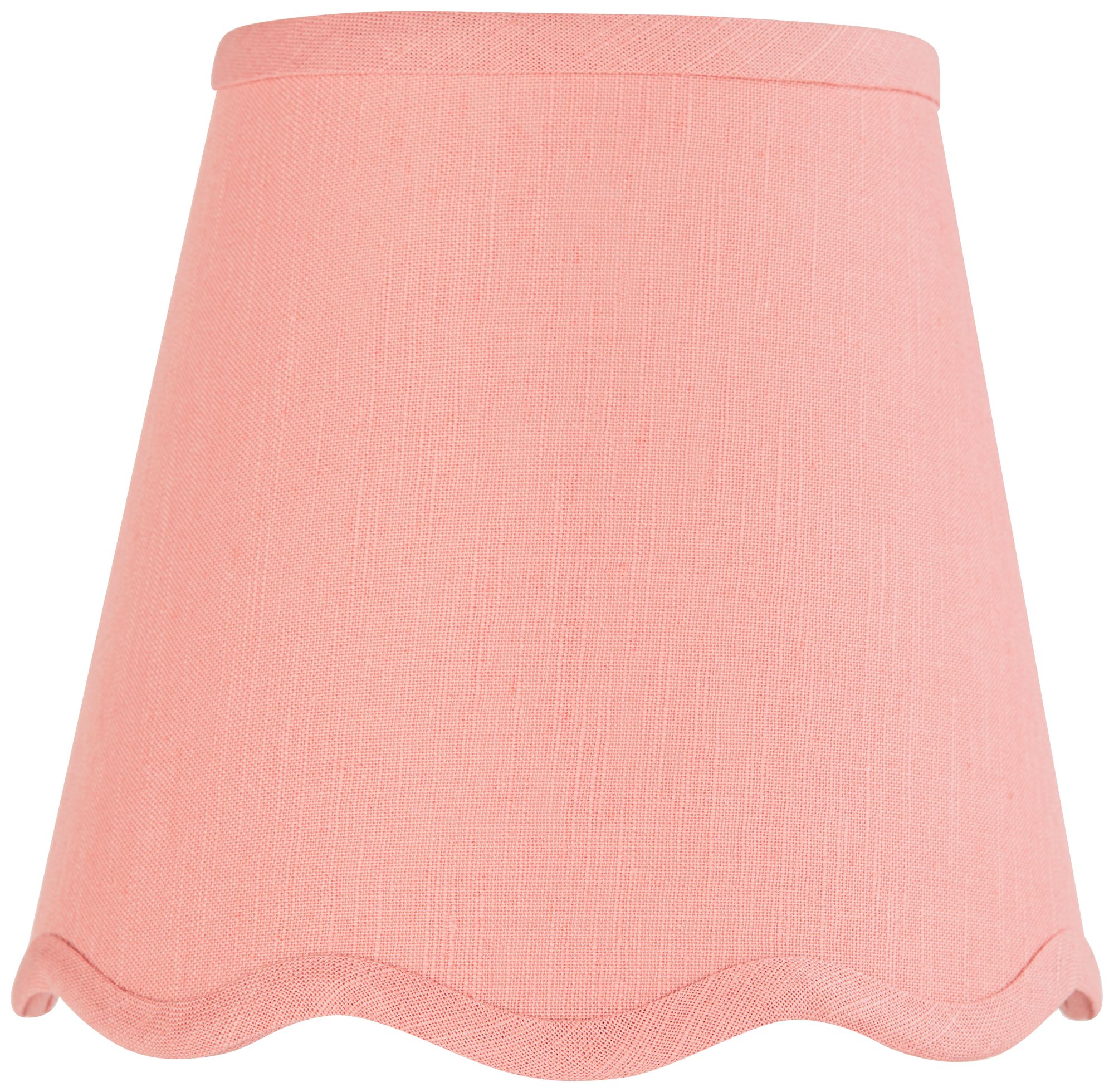 Image 4 Springcrest Mylie Pink Scallop Empire Lamp Shade 4x6x5.5 (Clip-On) Set of 2 more views