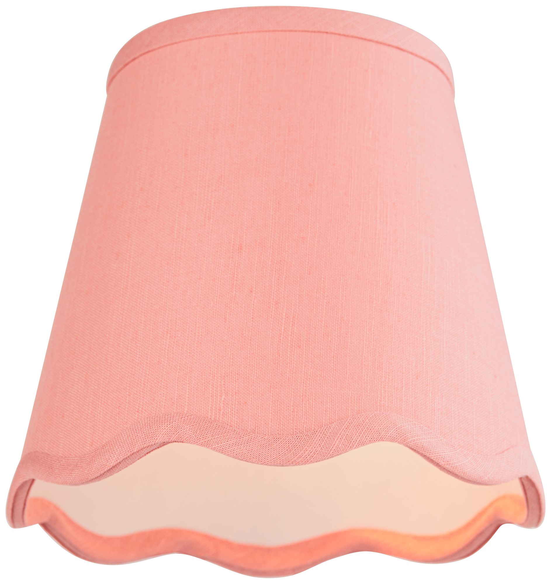 Image 5 Springcrest Mylie Pink Scallop Empire Lamp Shade 4x6x5.5 (Clip-On) Set of 4 more views