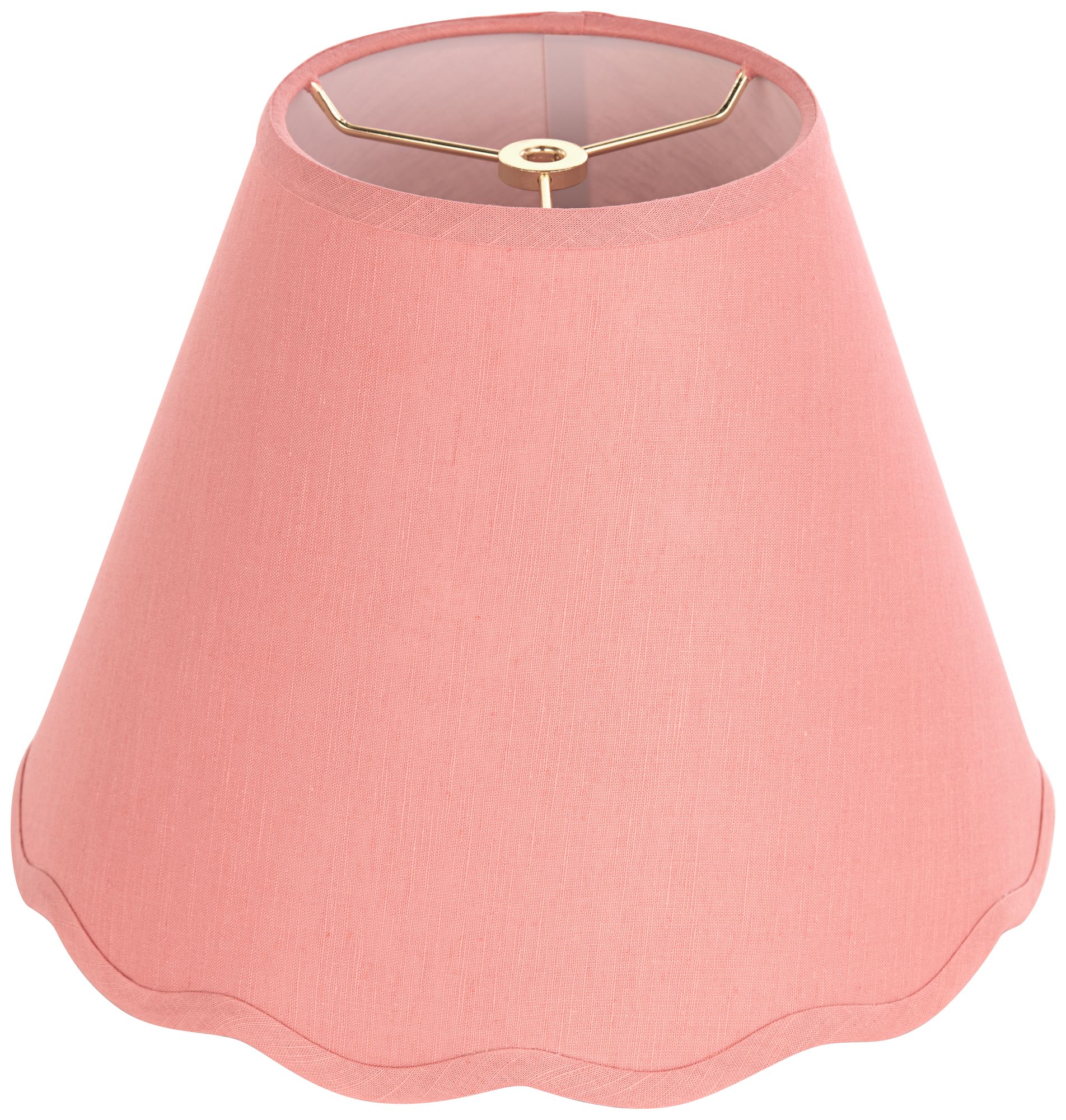 Image 4 Springcrest Mylie Rose Pink Scallop Empire Shade 6x12x9.5x9 (Spider) more views