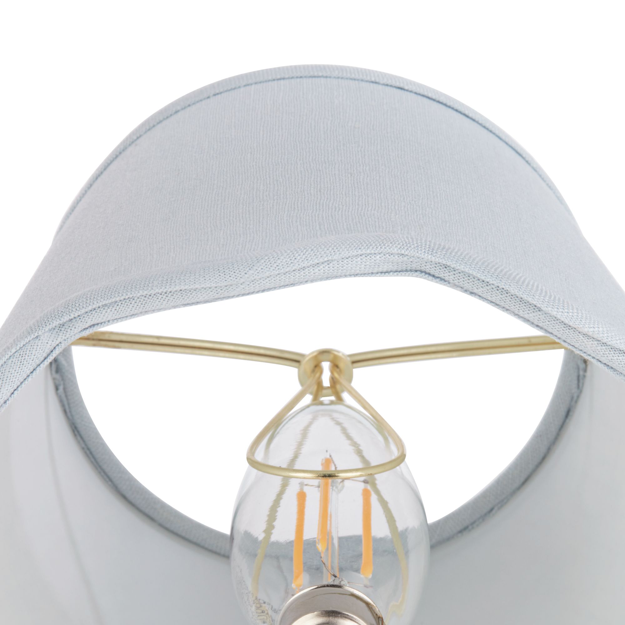 Image 3 Springcrest Mylie Soft Blue Empire Lamp Shade 4x6x5.5 (Clip-On) Set of 4 more views