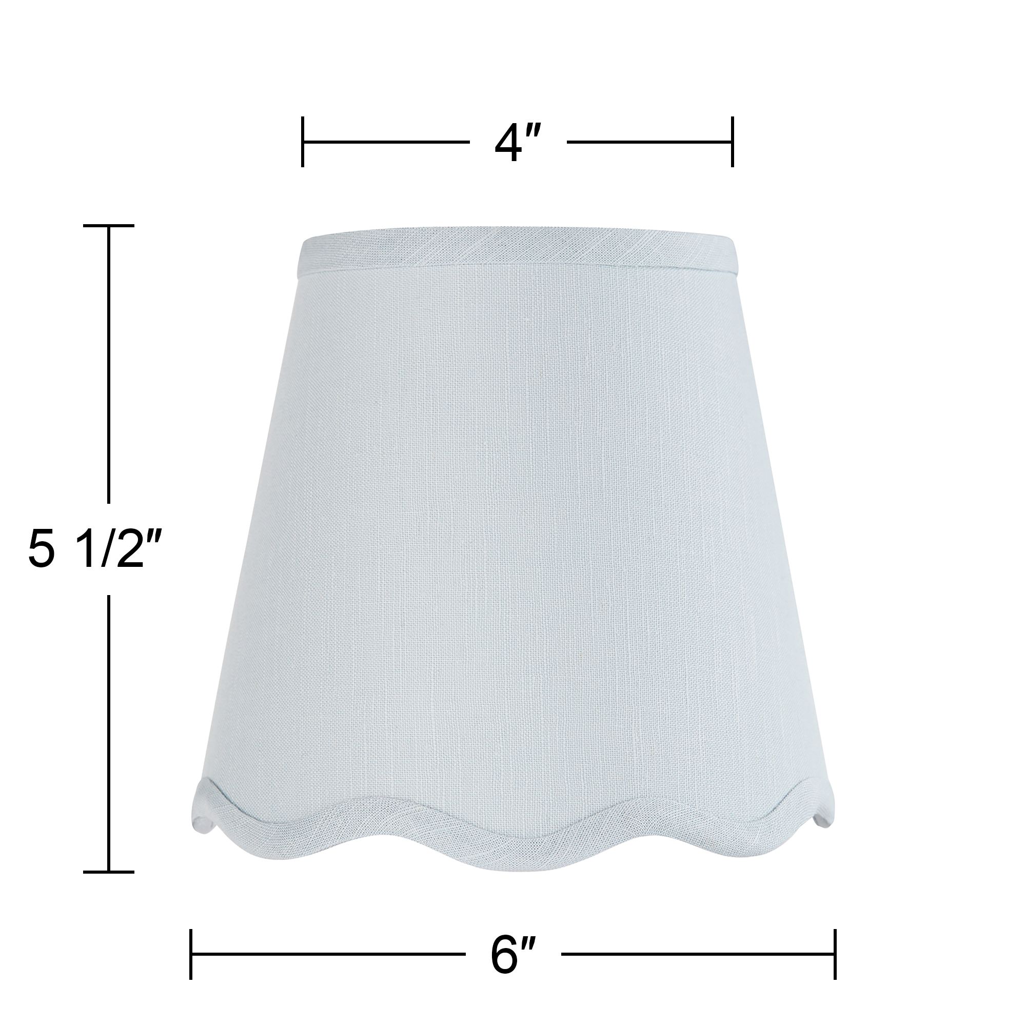 Springcrest Mylie Soft Blue Empire Lamp Shade 4x6x5.5 (Clip-On) Set of 4