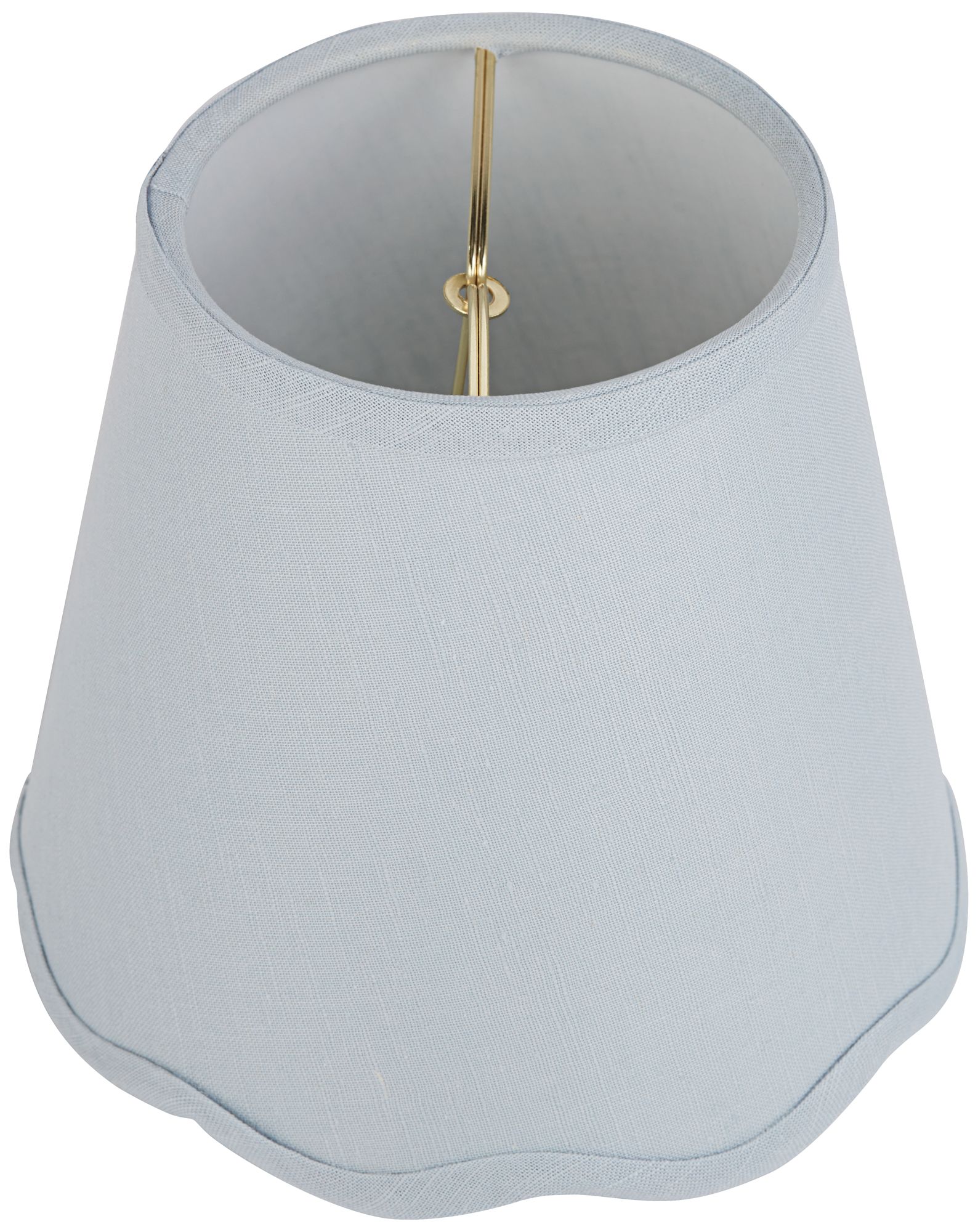 Image 5 Springcrest Mylie Soft Blue Scallop Empire Lamp Shade 4x6x5.5 (Clip-On) more views