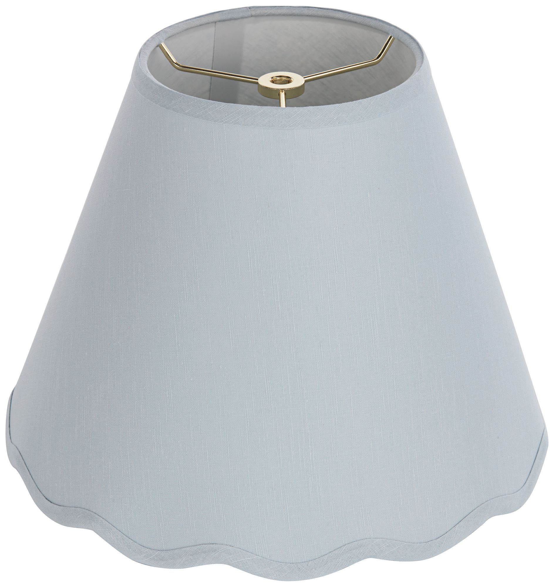 Image 4 Springcrest Mylie Soft Blue Scallop Empire Shade 6x12x9.5x9 (Spider) more views