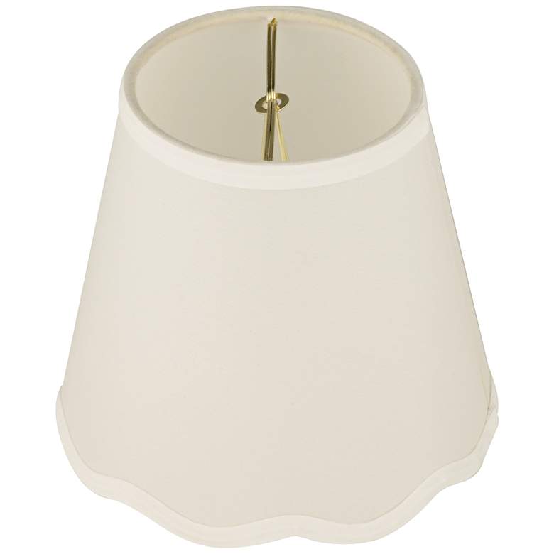 Image 5 Springcrest Mylie White Scallop Empire Lamp Shade 4x6x5.5 (Clip-On) more views