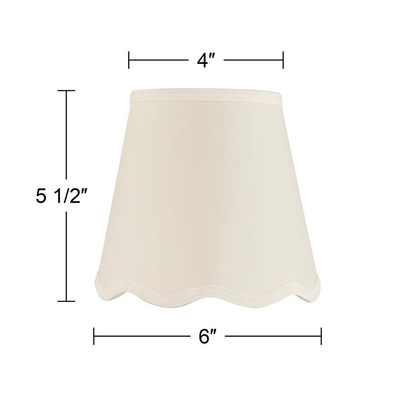 Image 7 Springcrest Mylie White Scallop Empire Lamp Shade 4x6x5.5 (Clip-On) more views
