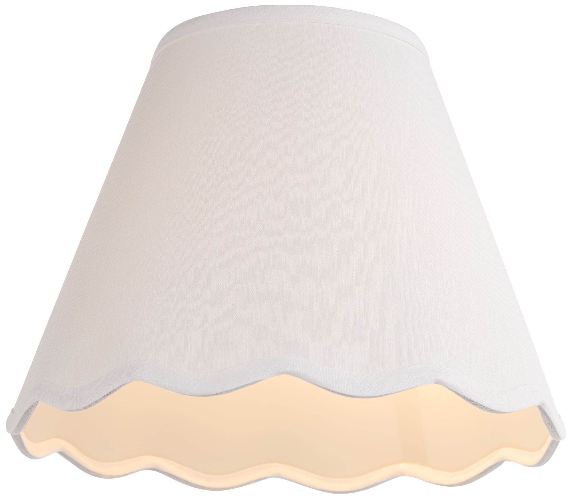 Image 4 Springcrest Mylie White Scallop Empire Shade 6x12x9.5x9 (Spider) Set of 2 more views